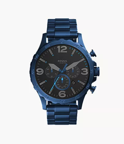 Nate 50mm Chronograph Black Stainless Steel Watch M7
