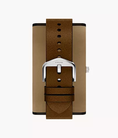 Y2K Big Tic 40mm Brown Leather Watch