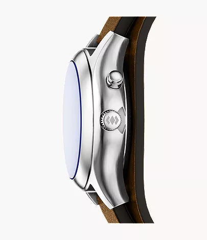Y2K Big Tic 40mm Brown Leather Watch