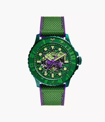 Marvel x Fossil Limited-Edition Incredible Hulk 45mm Automatic Watch