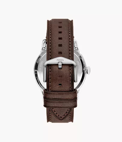 Townsman 45mm Automatic Leather Watch Brown