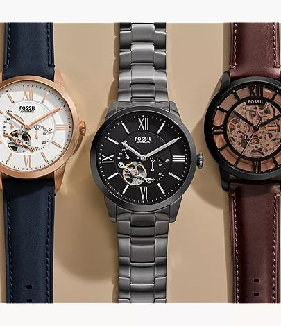 Townsman 44mm Automatic Smoke Stainless Steel Watch