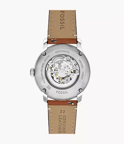 Fossil Heritage 43mm Automatic Brown Leather Watch