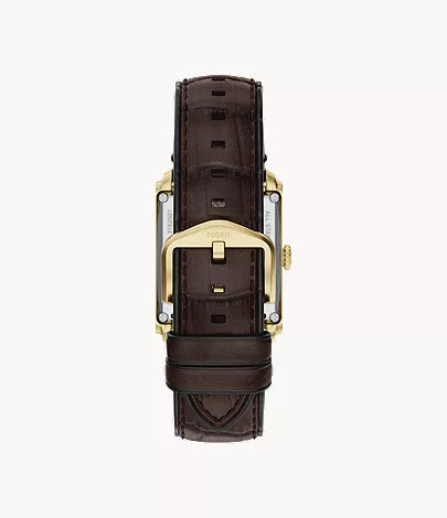 Carraway 30mm Automatic Brown Croco Leather Watch