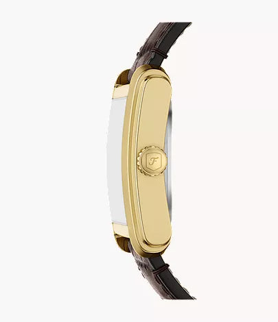 Carraway 30mm Automatic Brown Croco Leather Watch