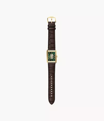 Carraway 30mm Automatic Brown Croco Leather Watch
