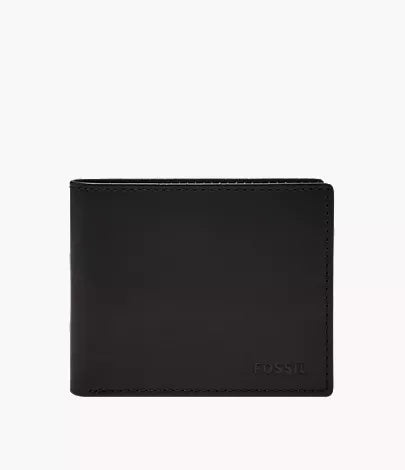 Derrick Leather RFID Bifold with Flip ID Wallet