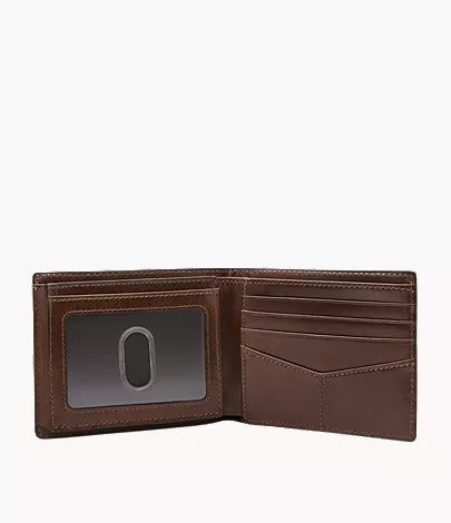 Derrick Leather RFID Bifold with Flip ID Wallet
