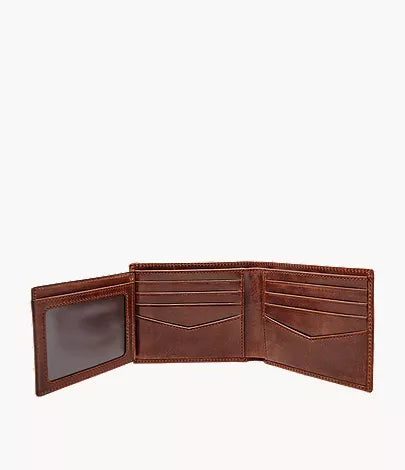 Ryan Leather RFID Flip ID Bifold Wallet