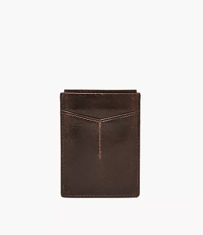 Derrick Leather RFID Magnetic Card Case Wallet