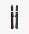 12mm Black And Brown Leather Raquel Strap Set