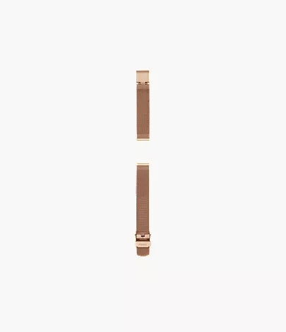 14mm Rose Gold-Tone Stainless Steel Mesh Bracelet