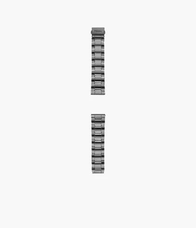 22mm Three-Row Smoke Stainless Steel Bracelet