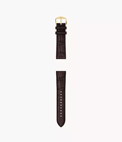 22mm Brown Leather Watch Strap
